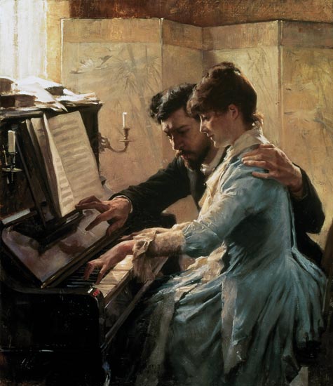 At The Piano by Albert Edelfelt